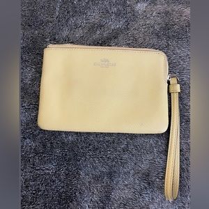 Coach Yellow Wristlet